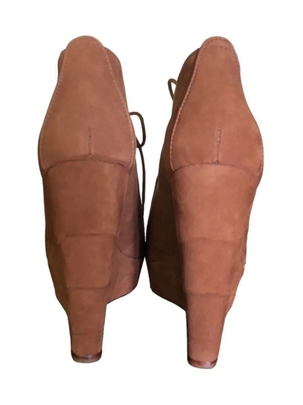 DVF Diane von Furstenberg Payton Suede Platform Wedge Booties 7.5 Designer